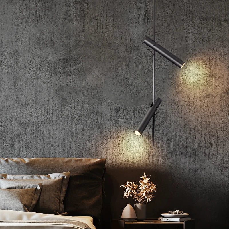 DecorBites™ Black Adjustable LED Pendant Chandelier for Bedroom, Kitchen, Living Room