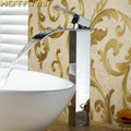 DecorBites™ Black Plated Brass Basin Faucet Single Lever Hot&Cold Mixer Tap