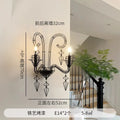 DecorBites™ Iron Art Candle Wall Lamp LED E14 Black Retro Industrial Baroque.