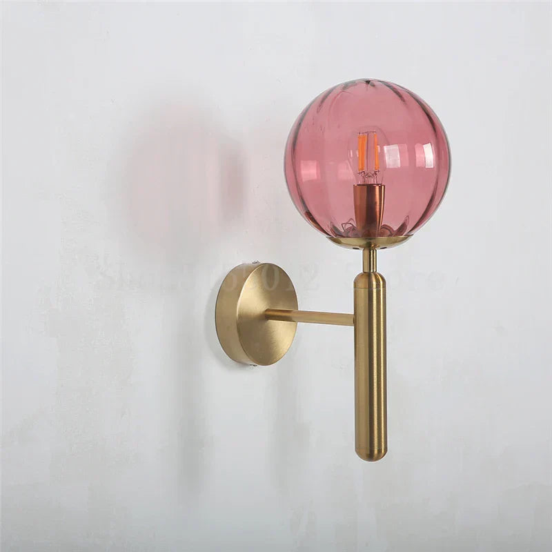DecorBites™ Blue Glass Balls Wall Sconce for Living Room, Bedroom, or Corridor