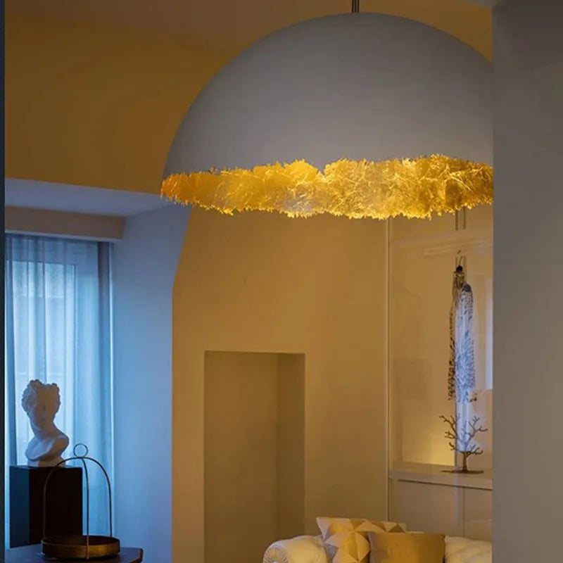 DecorBites™ Eggshell Acrylic Resin Sphere Pendant Light - Studio Lighting for Restaurants
