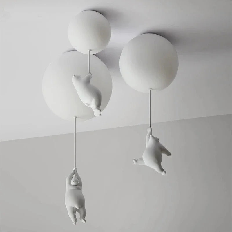 DecorBites™ Little Bear Cartoon Pendant Lamp for Kids Room Bedroom Living Room