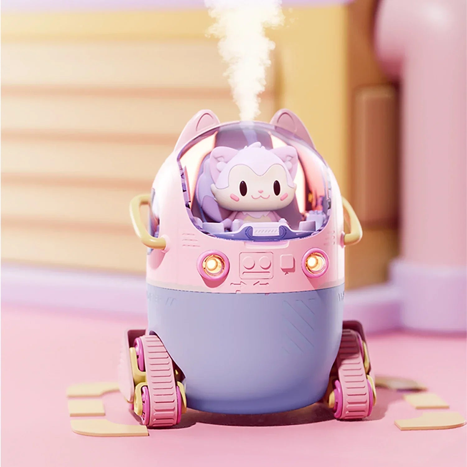 DecorBites™ Astronaut Air Humidifier with Night Light 220ml, Rechargeable Battery, Aroma Diffuser for Kids
