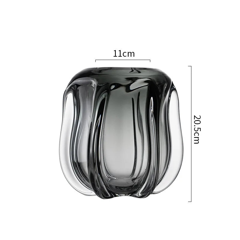 DecorBites™ Glass Vase for Hydroponics & Flower Arrangement - Home Decor Accent