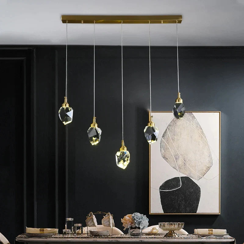 DecorBites™ Crystal Chandelier LED Pendant Lights for Modern Nordic Home Decor