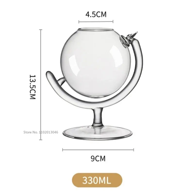 DecorBites™ Globe Shape Wine Glasses Set for Home Bar Parties and Events