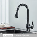 DecorBites™ Black Kitchen Faucet: Single Handle Hot & Cold Mixer with 360 Rotation