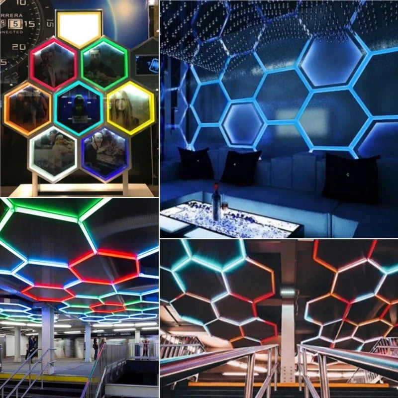 DecorBites™ LED Hex Garage Light with Remote Control