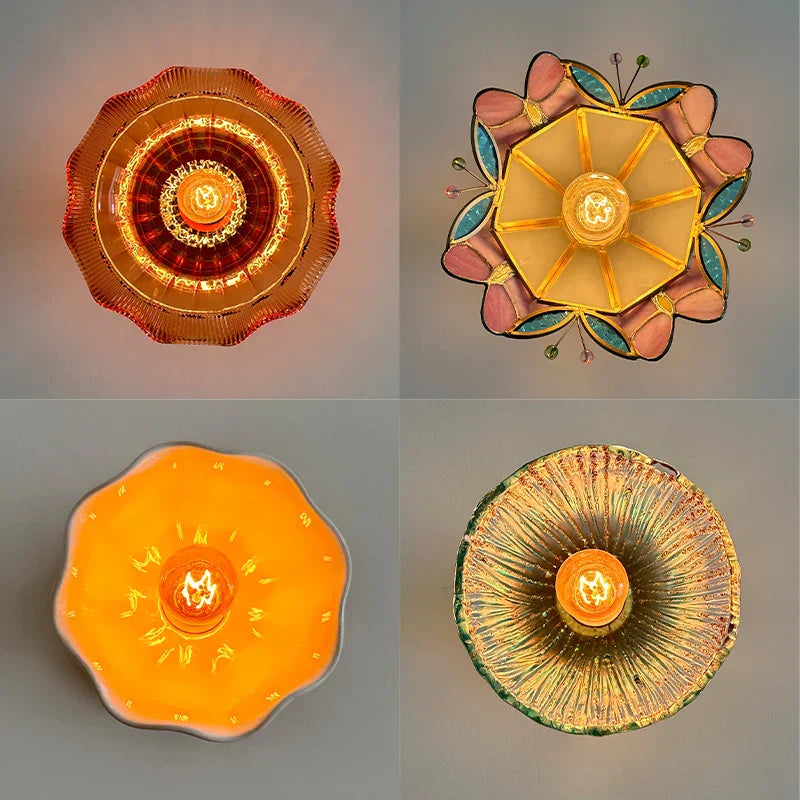 DecorBites™ Colorful Glass LED Ceiling Lamp Modern Style Light Fixture