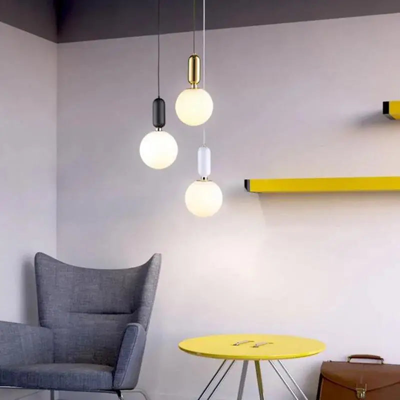 DecorBites™ LED Glass Ball Pendant Lights for Home Decor Lighting