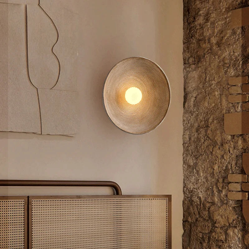 DecorBites™ Japanese Style Wall Circle Lamp for Bedroom and Living Room Lighting