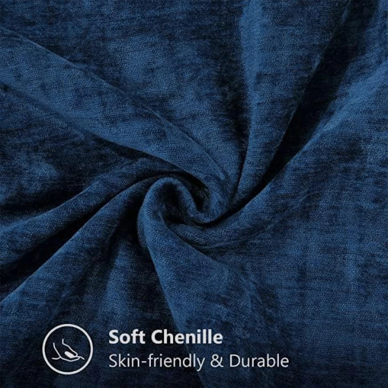 DecorBites™ Blue Chenille Cushion Covers 18x18 Luxury Throw Pillow Cover for Home Decor