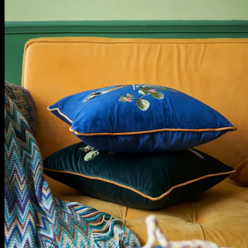 DecorBites™ Leopard Embroidered Decorative Pillowcase