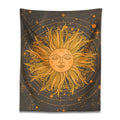 DecorBites™ Celestial Sun Moon Wall Tapestry: 70s Retro Psychedelic Room Decor Art