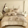 DecorBites™ Cartoon Bear Applique 100% Cotton Child Bedding Set - Single Quilt Cover