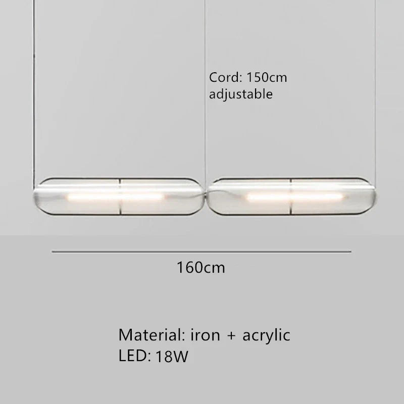 DecorBites™ LED Pendant Lamp: Modern Adjustable Warm Cord Light for Home, Office, and Dining Space