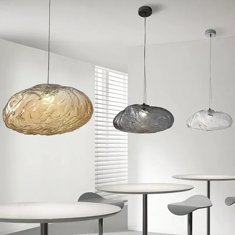 DecorBites™ Glass LED Chandelier Lighting for Modern Stairs, Dining Room, and Home Bar