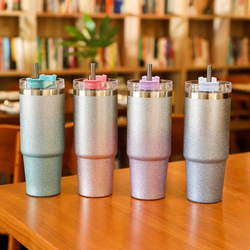 DecorBites™ Coffee Cup Thermos with Straw - Hot Drink Heat Preservation Mug