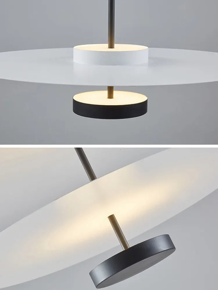 DecorBites™ Black Acrylic Round Chandelier for Home Decor and Indoor Lighting