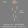 DecorBites™ Crystal Columnar Chandelier for Stairway, Bubble Design for Home, Restaurant, or Bar