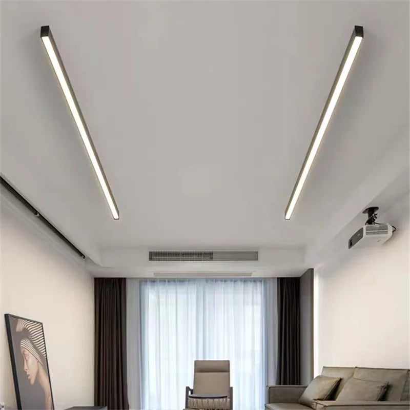 DecorBites™ Black Linear LED Ceiling Light for Aisle, Bedroom, Dining, Living Room – Minimalist Design