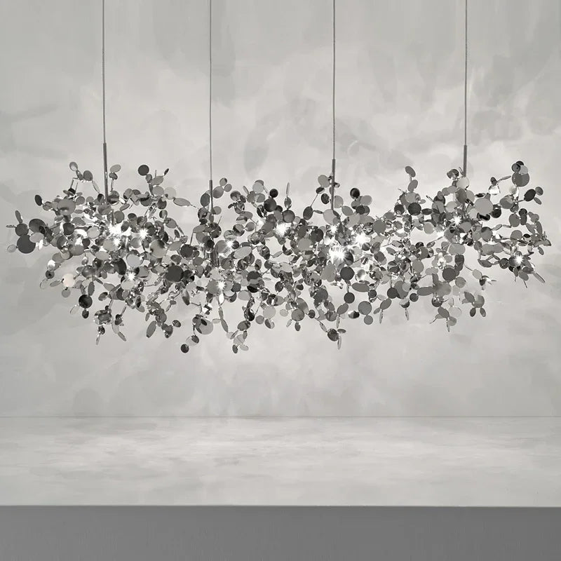 DecorBites™ LED Stainless Steel Chandelier Pendant Lights for Modern Home Decor Lighting
