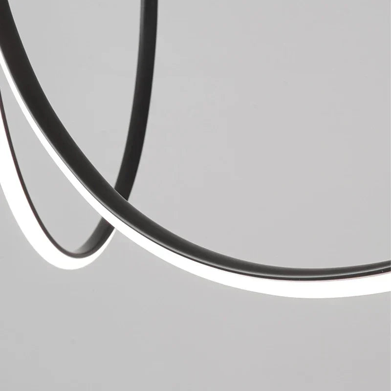 DecorBites™ Copper Chandelier: Nordic Minimalist Lines Pendant Light for Living Room Decor