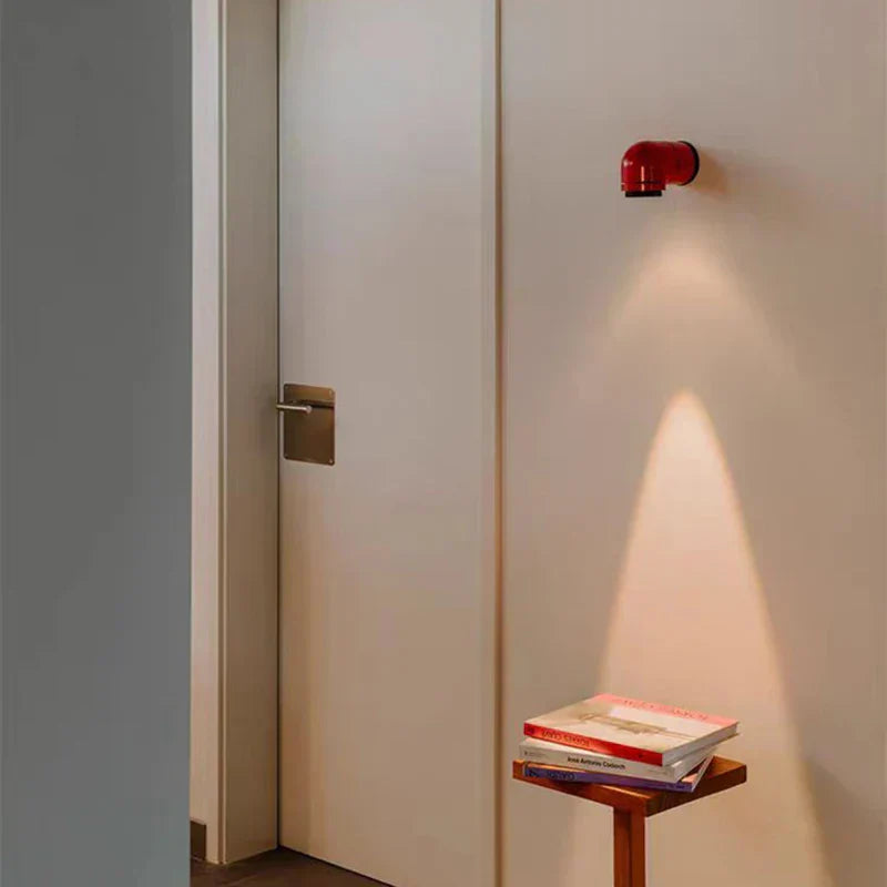 DecorBites™ LED Wall Light White Red PVC 4000K Modern Sconce for Bedroom Living Room
