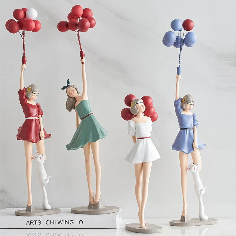 DecorBites™ Balloon Girls Resin Home Decor Ornaments