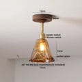 DecorBites™ LED Glass Wood Ceiling Lamp for Modern Indoor Lighting and Decoration