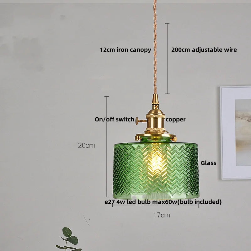 DecorBites™ Clear Glass LED Pendant Lamp Modern Wire Adjustable Hanging Light