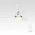 DecorBites™ 42" Wood Blades Ceiling Fans Light with AC Motor, Remote Control