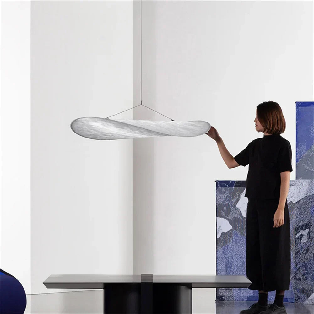 DecorBites™ Japanese Style Non-Woven Chandelier - Modern Wabi Sabi Design for Living Room Bedroom.