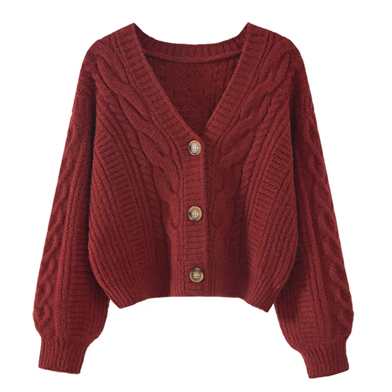 Autumn Winter Fashion Cardigan Sweater Women Knitted Coats Female Solid Long Sleeve Casual Knit Jacket Cardigans Tops Knitwear