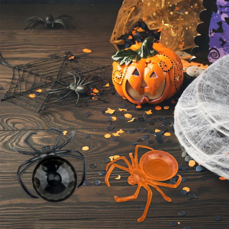DecorBites™ Halloween Skull Spider Tray Snack Storage Plate Fruit Basket Candy Box