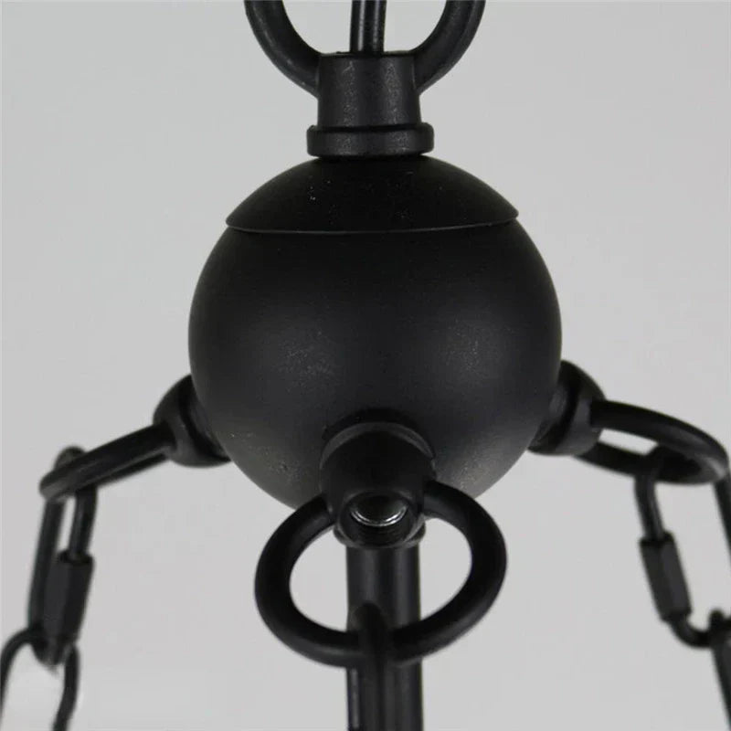 DecorBites™ Glass Bucket Pendant Light Retro Dining Room Foyer Black/Rust LED Fixture