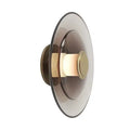 DecorBites™ Amber Glass Disc Wall Lamp: Modern Minimalist LED Sconce Lighting Fixture