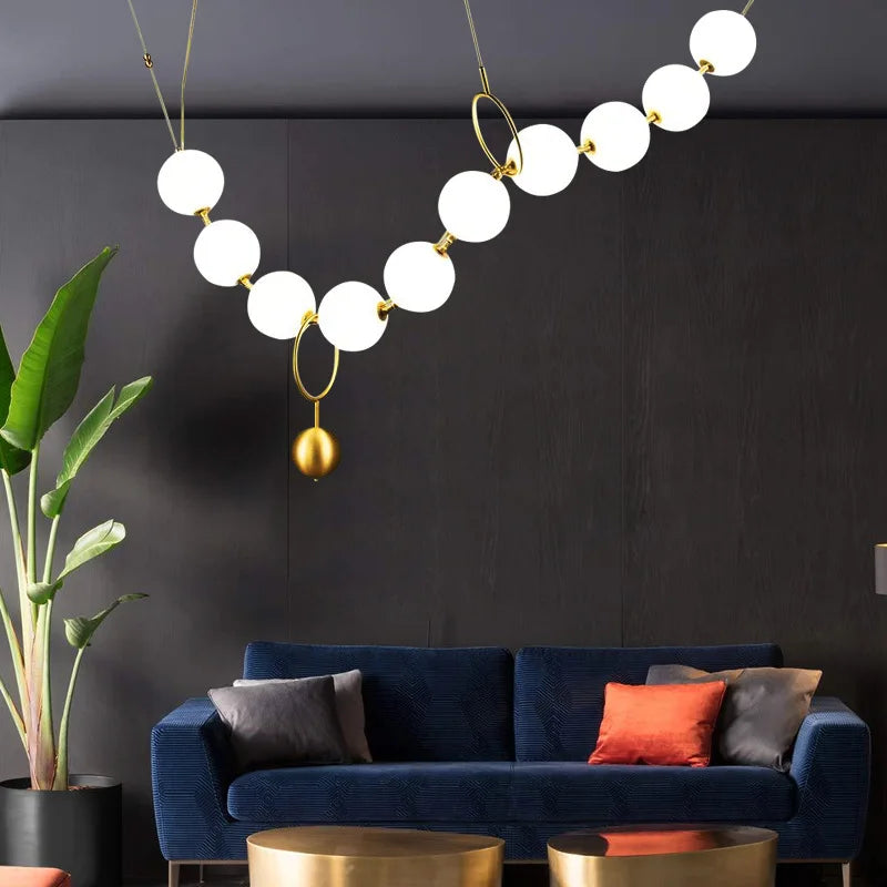 DecorBites™ Nordic LED Pendant Lamp Acrylic Chandelier for Home Decor Lighting