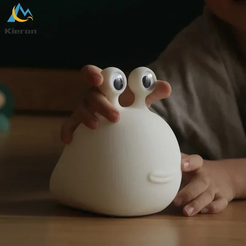 DecorBites™ Cartoon Slug Night Light: Silicone LED Lamp for Bedroom, Baby Feeding, Room Decor