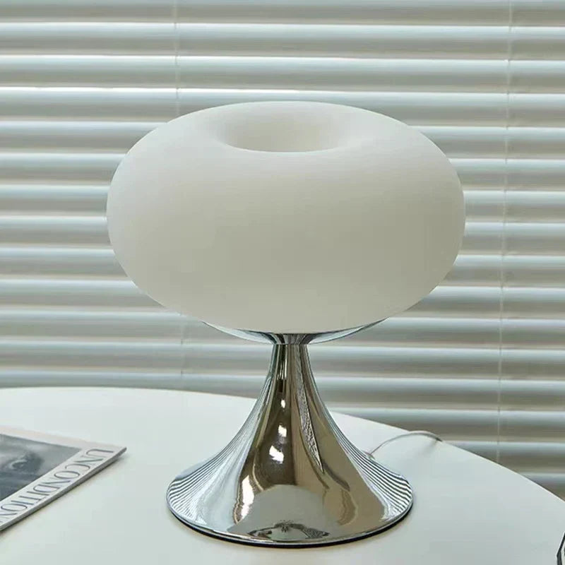 DecorBites™ Glass Table Lamp Bauhaus Design for Cozy Living Space