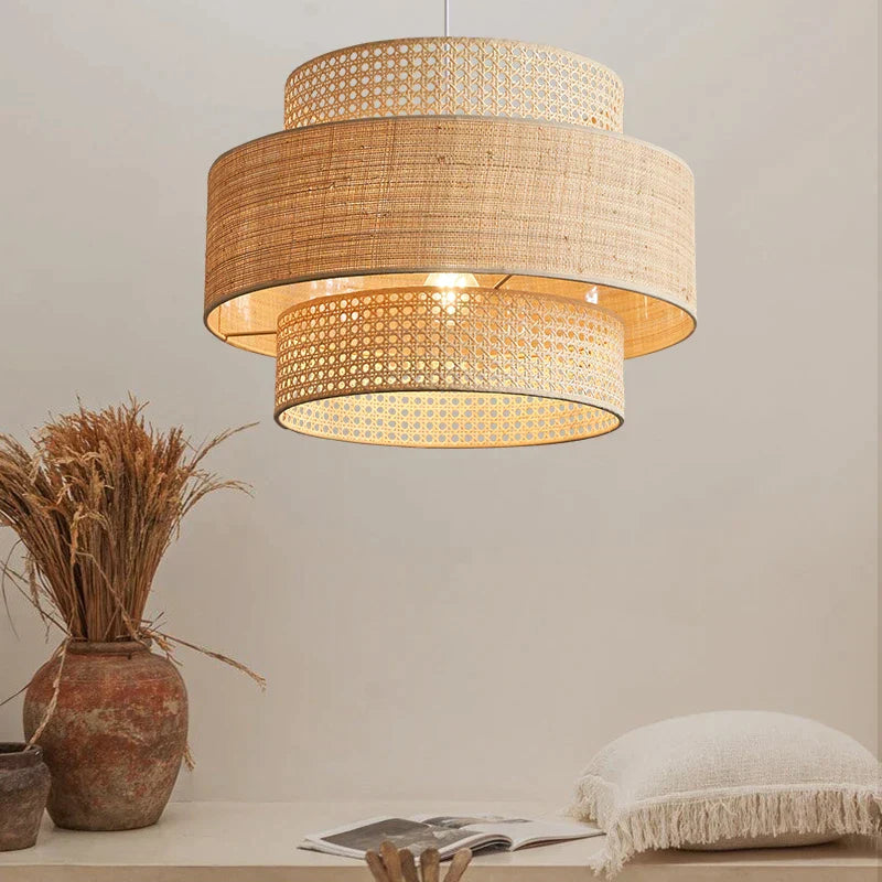 DecorBites™ Bamboo Wabi Sabi Pendant Lamps