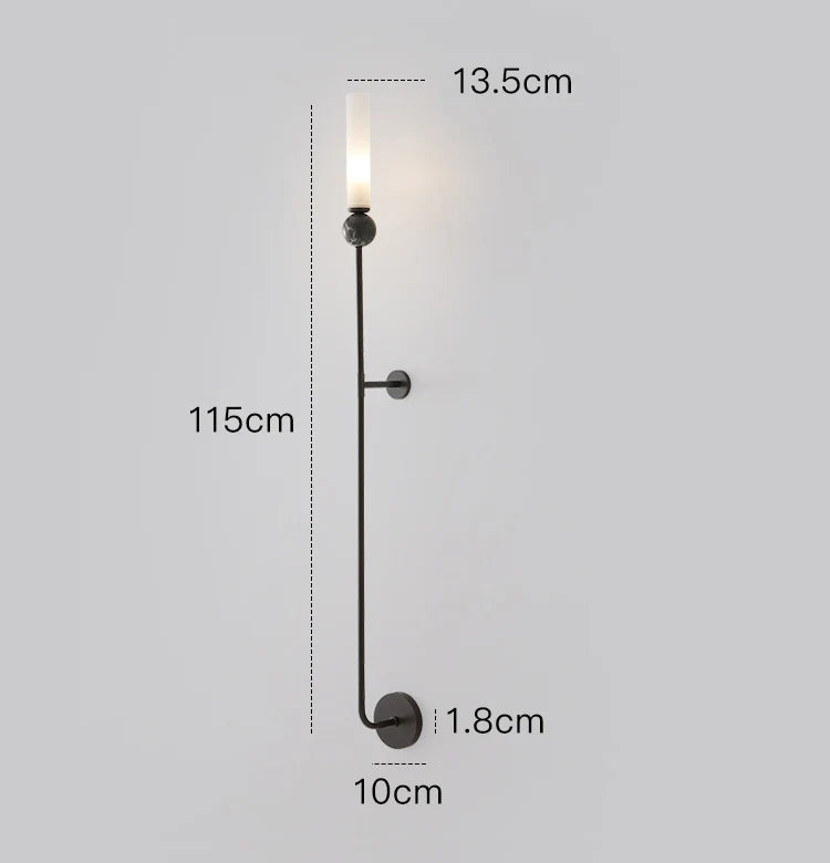 DecorBites™ Copper Wine Corridor Wall Lamp for TV Background & Bedside, Marble Finishes