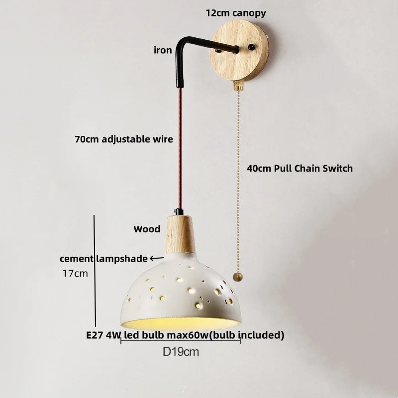 DecorBites™ Cement LED Wall Lamp Sconce Nordic Modern Home Decor for Bedroom Hallway