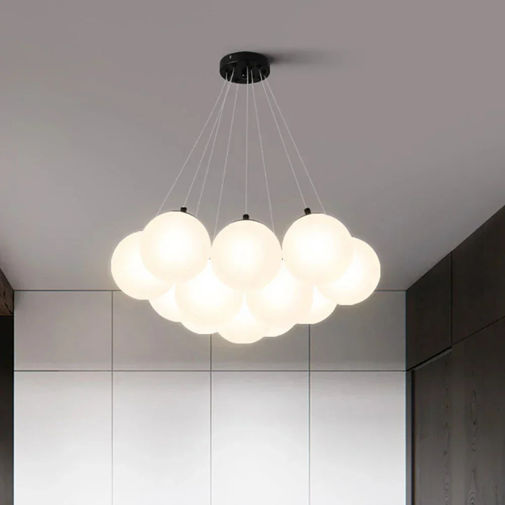 DecorBites™ Bubble Glass Ball Pendant Lights Chandelier for Living Room Bedroom Kitchen Kids G9 LED