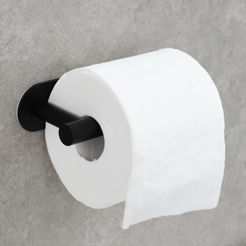 DecorBites™ Brushed Gold Stainless Steel Tissue Holder - Wall Mounted Toilet Paper Roll Stand