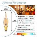 DecorBites™ Amber Glass LED Candle Light Bulb 2200K Retro C22TG Candelabra Night Decor E12 E14