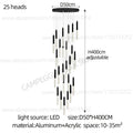DecorBites™ Cylindrical Chandelier: Modern Nordic Indoor Lighting for Living Room, Staircase & Ceiling