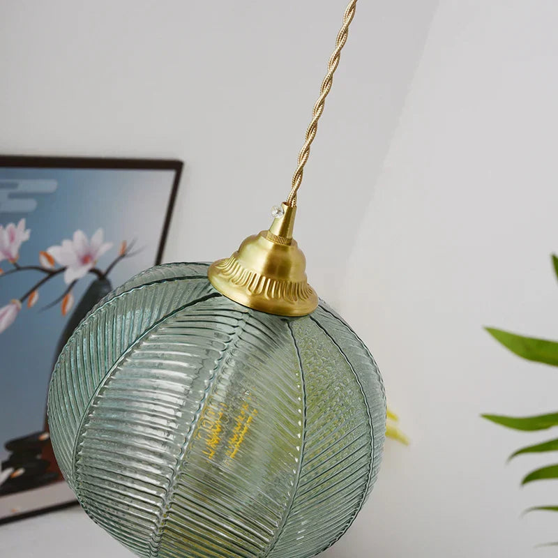 DecorBites™ Blue Glass LED Pendant Lamp - Nordic Modern Hanging Light