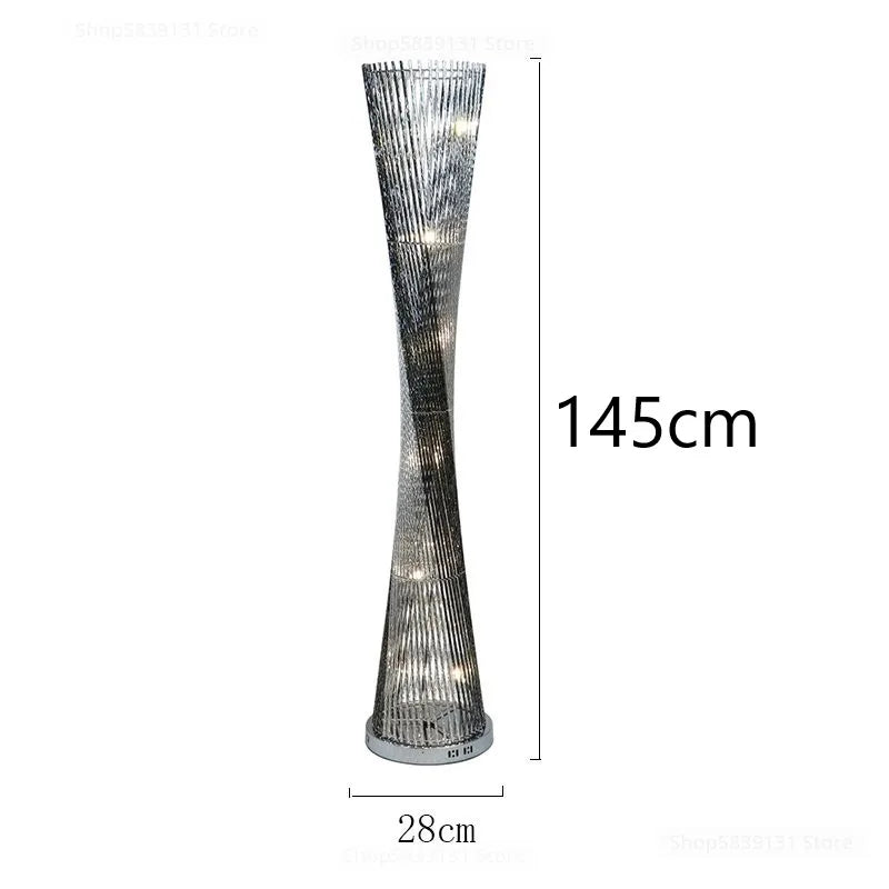 DecorBites™ Aluminum Tower Floor Lamp for Living Room Decor，Modern LED Standing Light Stand