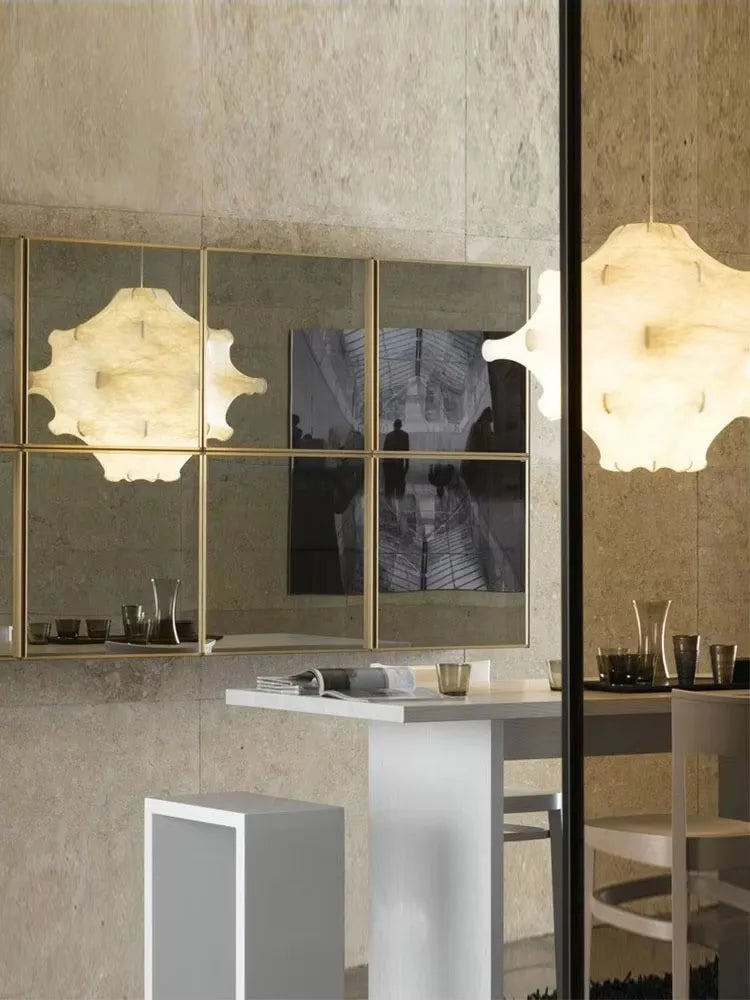 DecorBites™ Elegant Silk Pendant Lamp for Home and Hospitality Lighting